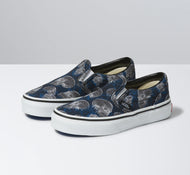 Classic Slip-On (Wireframe Skulls) Blk/Wht